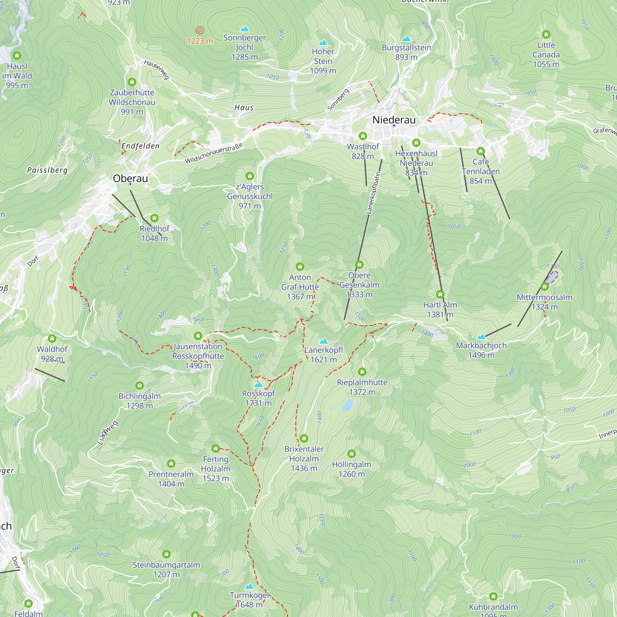 Norderbergalm map