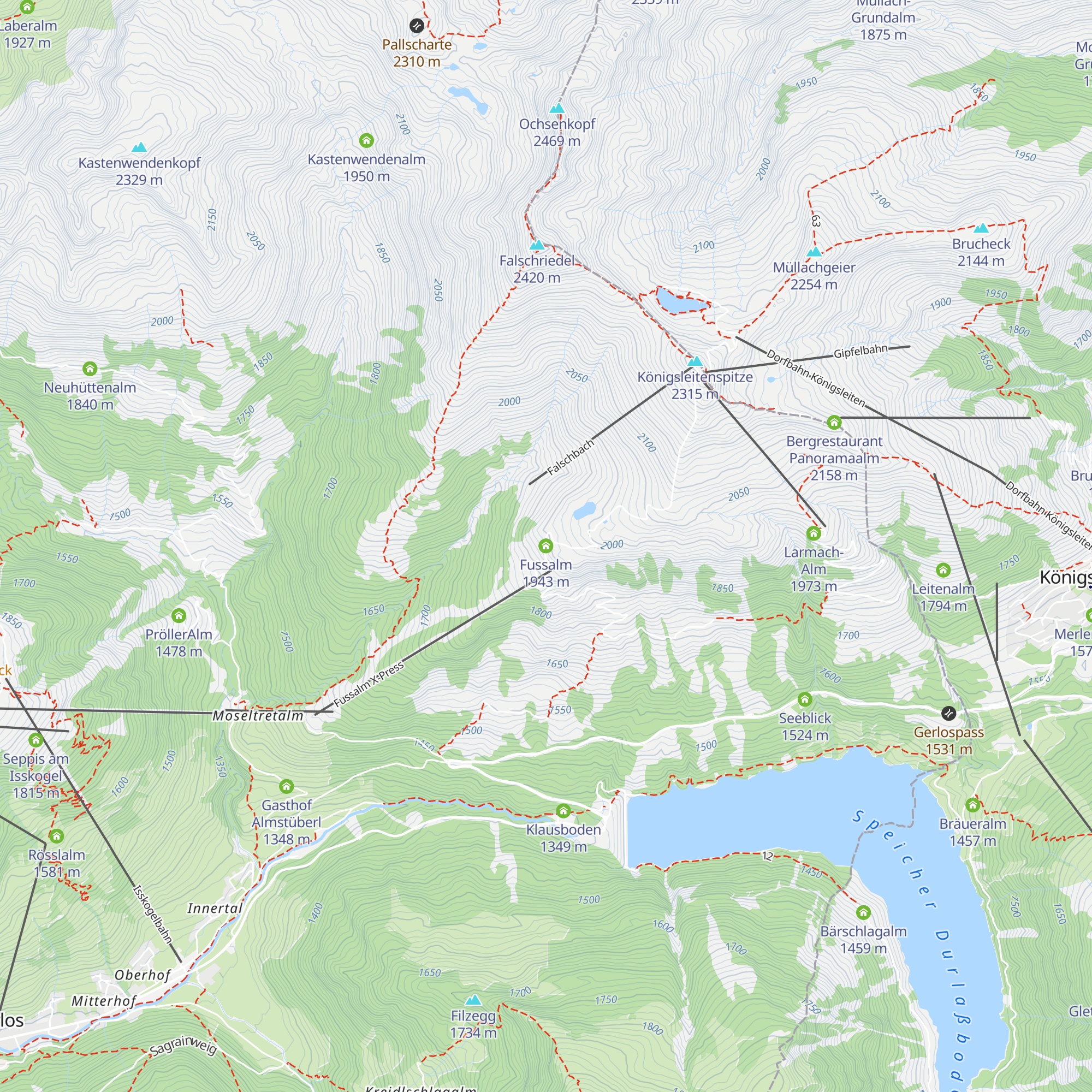 Fussalm map