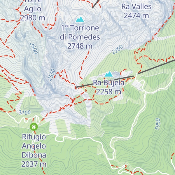 Map of Rifugio Pomedes