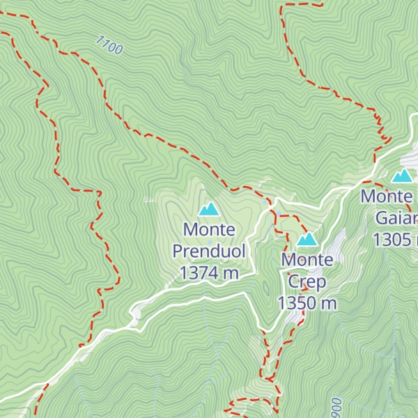 Map of Monte Prenduol