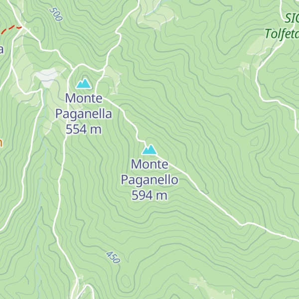 Map of Monte Paganello