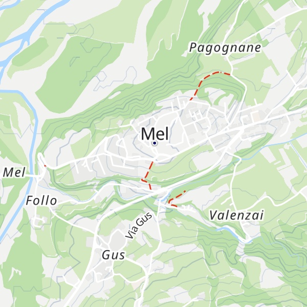 Map of Ufficio Informazioni di Mel