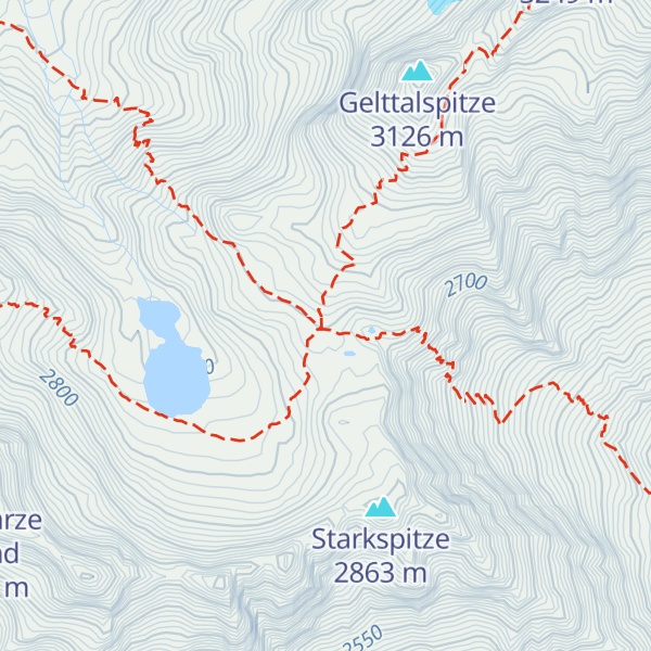 Map of Rieserfernerhütte - Rifugio Vedrette di Ries