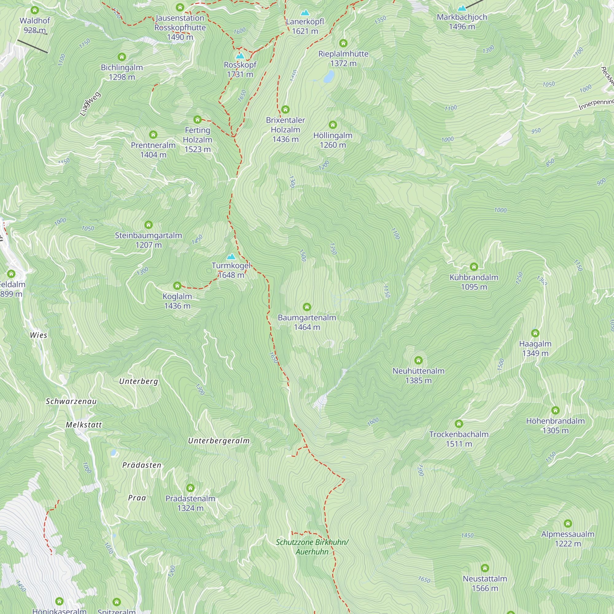Baumgartenalm map