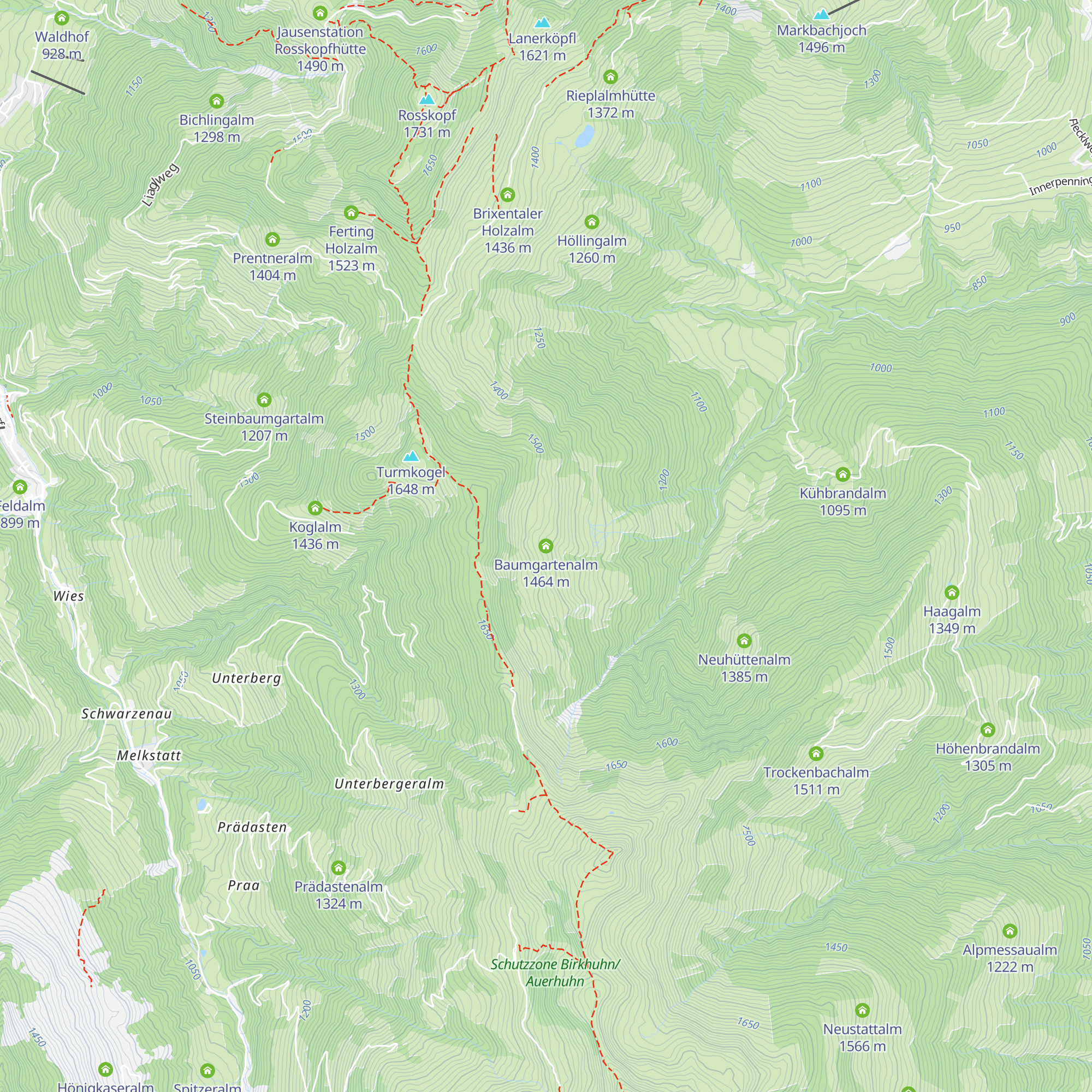 Baumgartenalm map