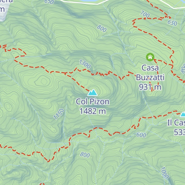 Map of Col Pizon