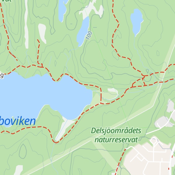 Map of Delsjön 1;Delsjön raststuga 1
