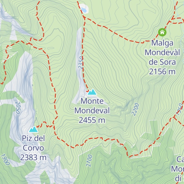 Map of Monte Mondeval