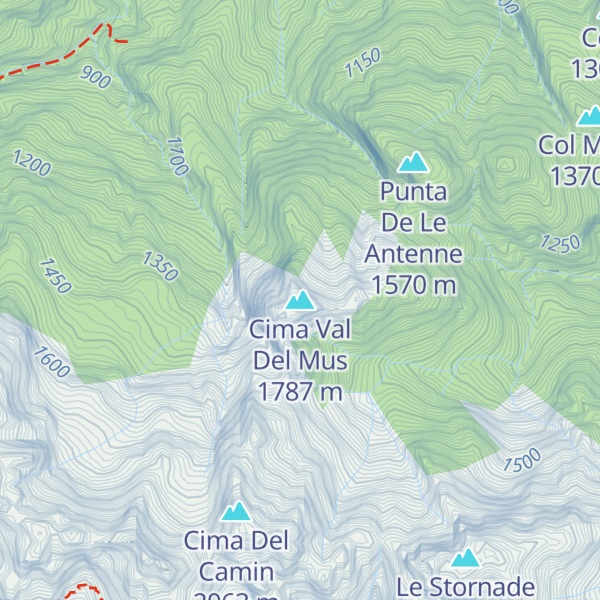 Map of Cima Val Del Mus