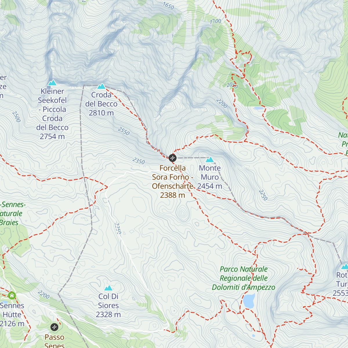 Centro Studi montani - Winter dormitory map