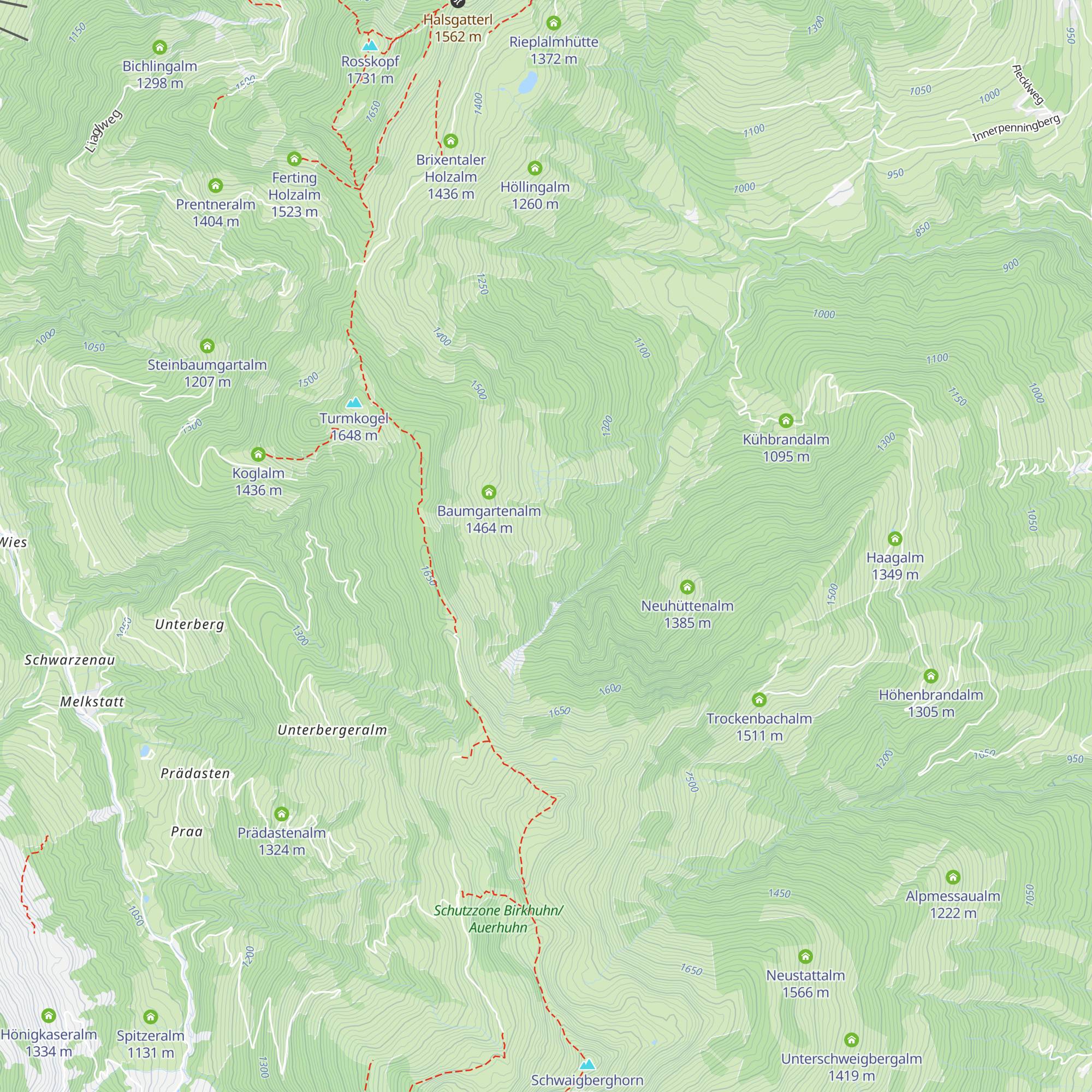 Gänshüttealm map