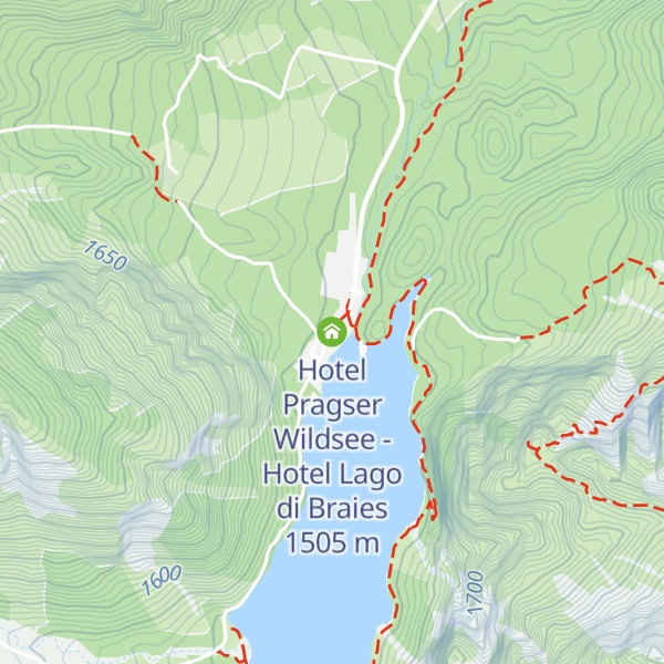 Map of Hotel Pragser Wildsee - Hotel Lago di Braies