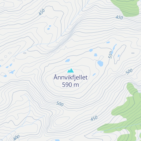 Map of Ånnvikfjellet