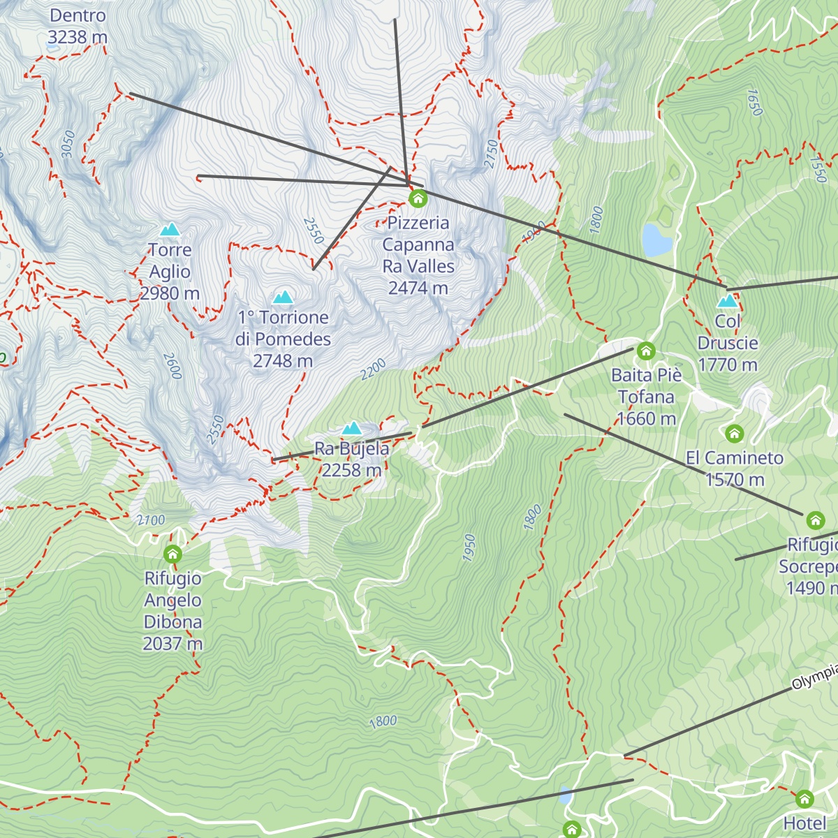 Rifugio Duca D'Aosta map