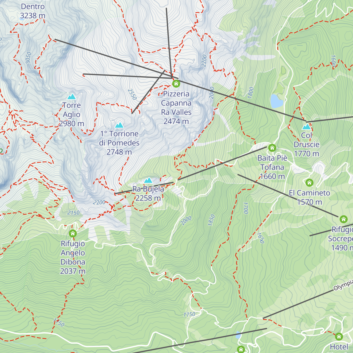 Rifugio Duca D'Aosta map