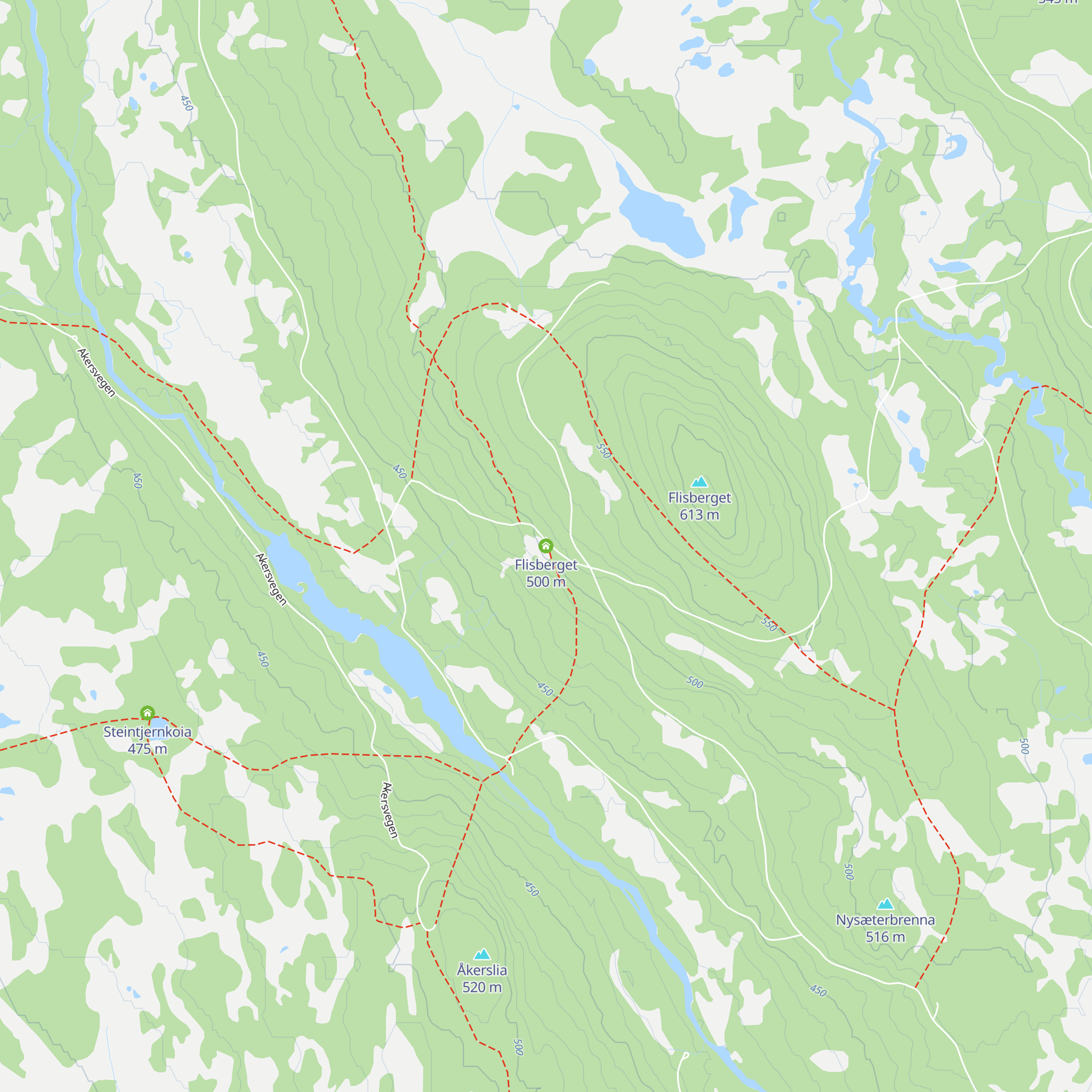 Flisberget map