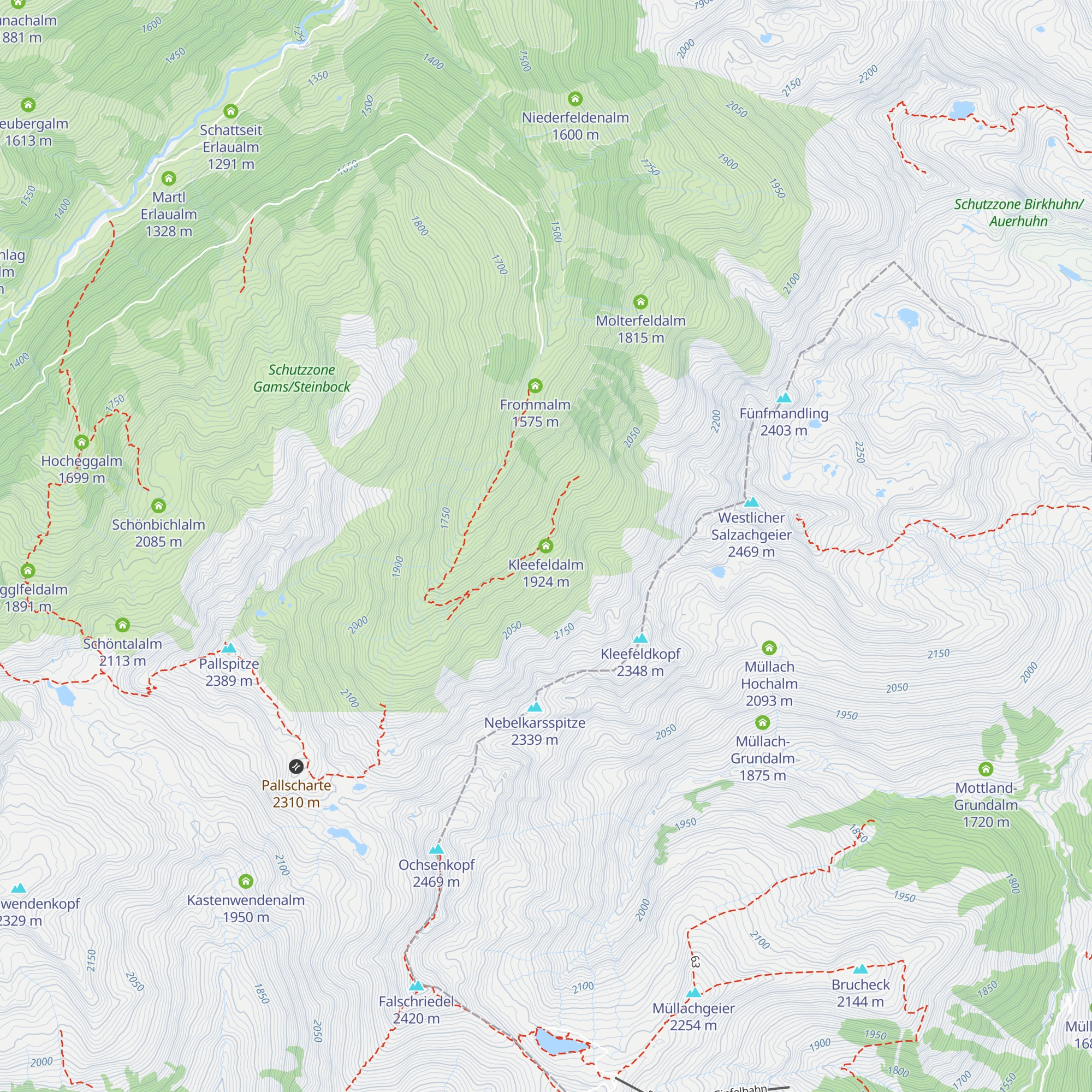 Kleefeldalm map