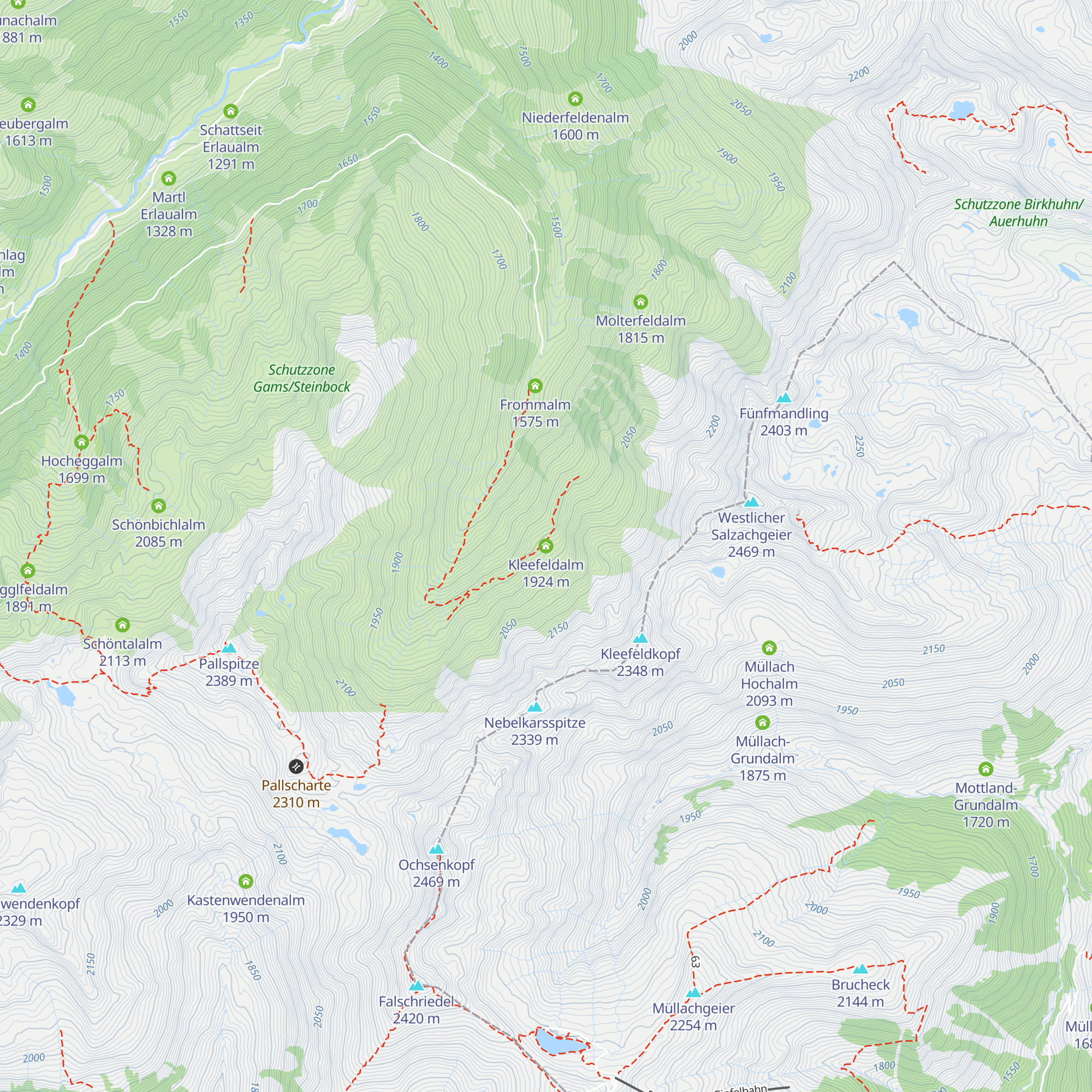 Kleefeldalm map