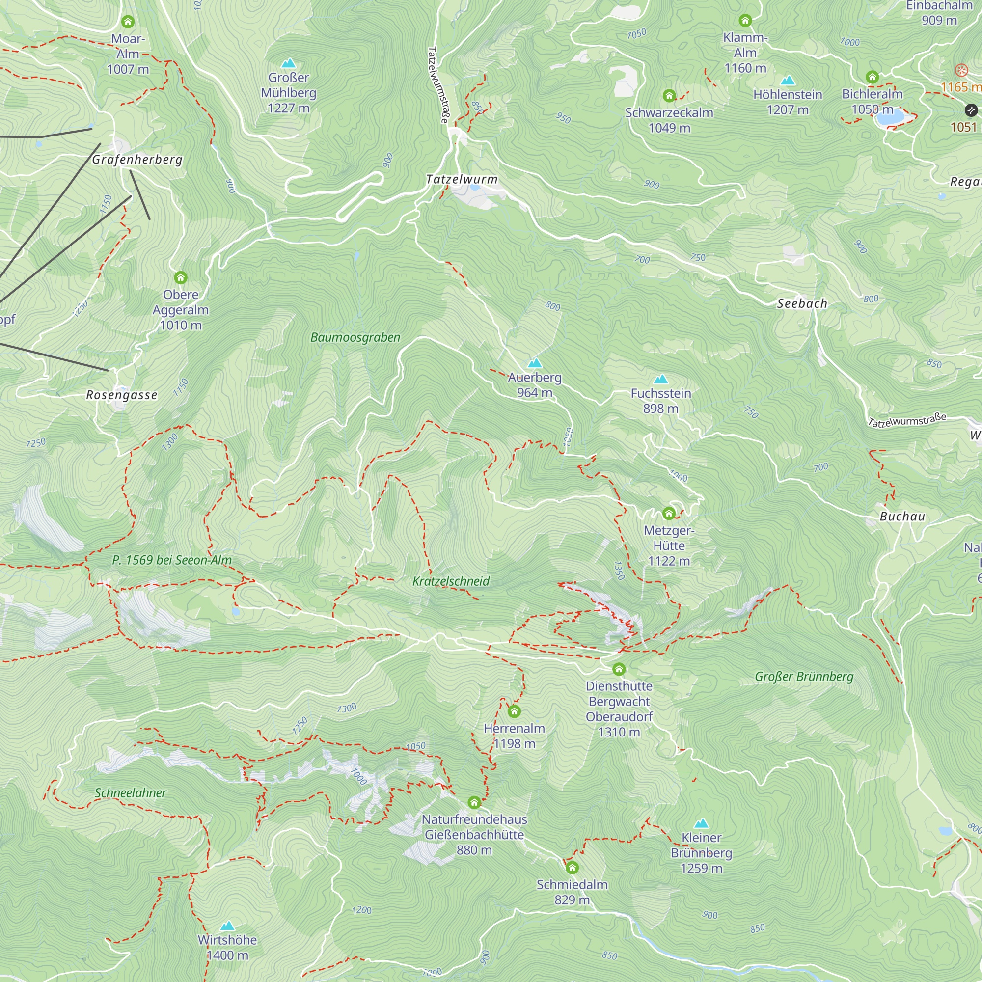 Lederer Hütte map