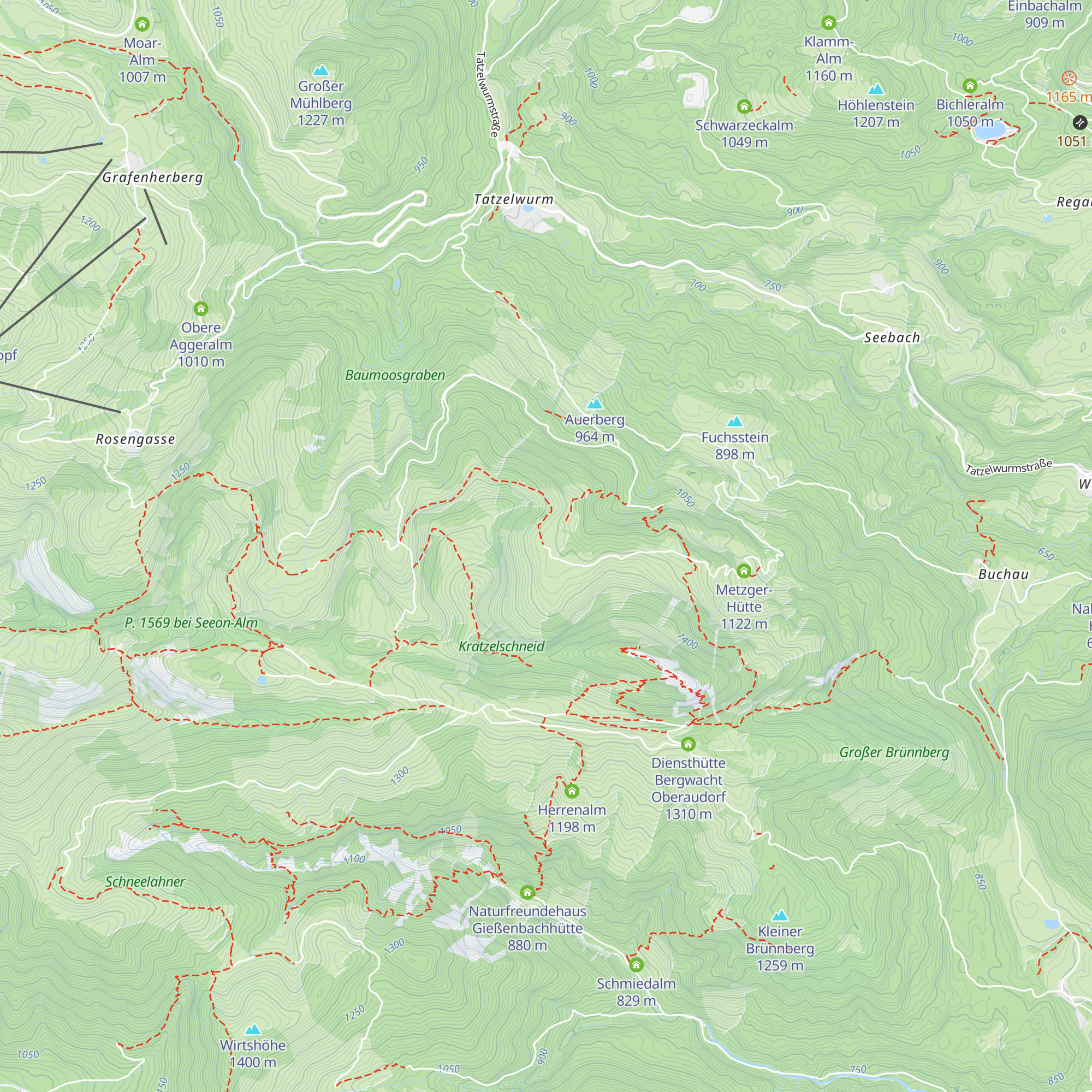 Lederer Hütte map