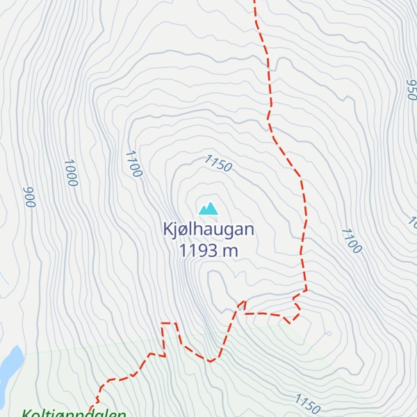 Map of Kjølhaugan