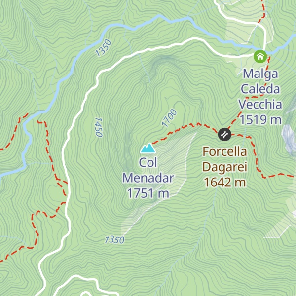 Map of Col Menadar