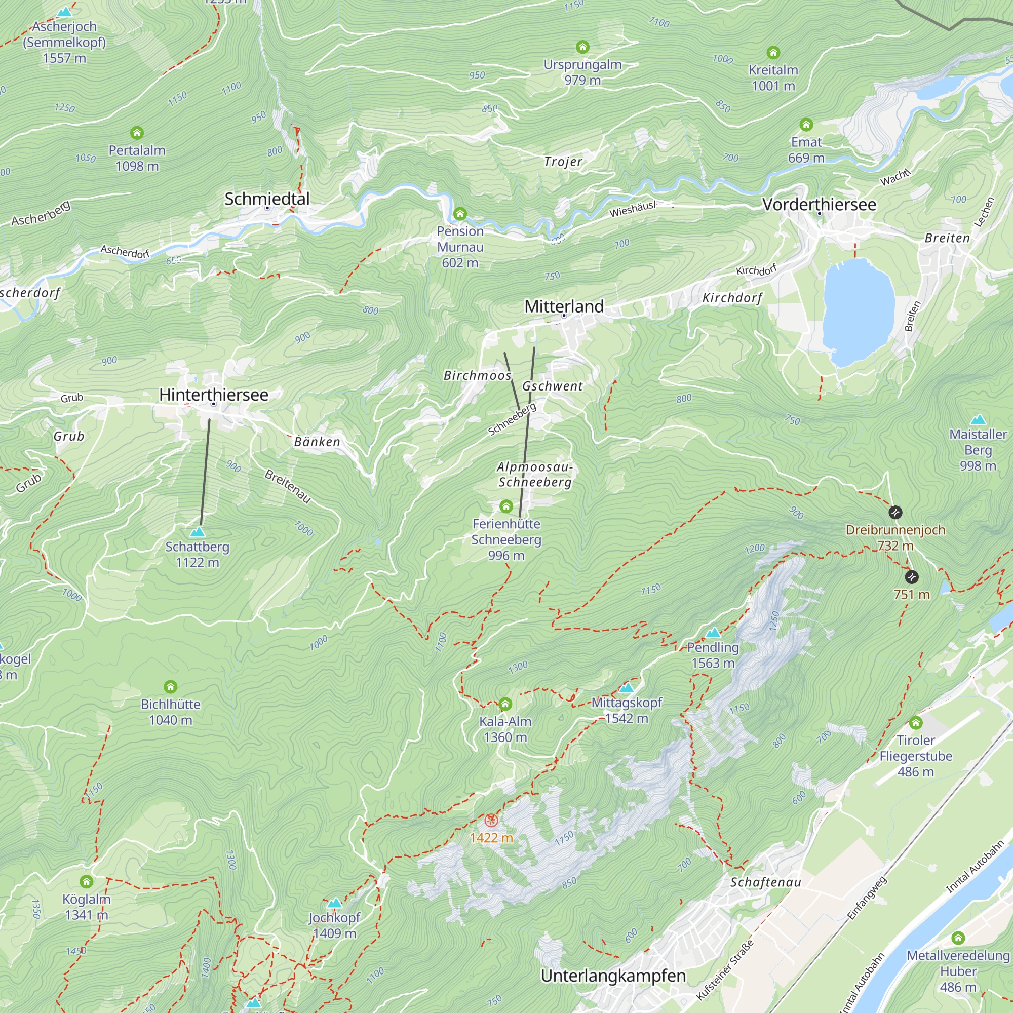 Ferienhütte Schneeberg map