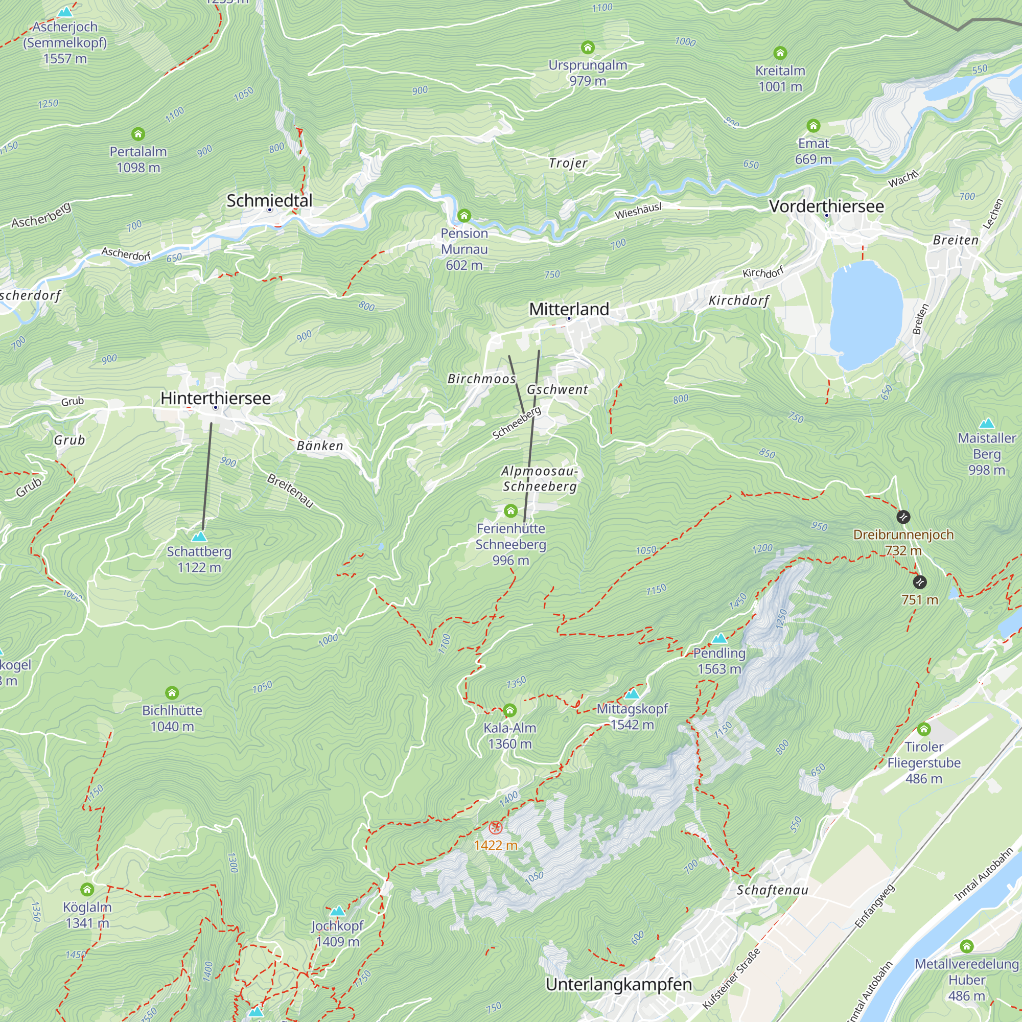 Ferienhütte Schneeberg map