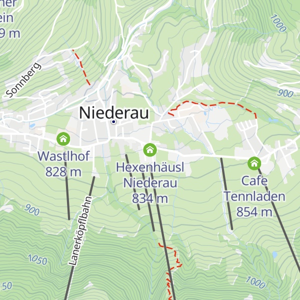 Map of Hexenhäusl Niederau