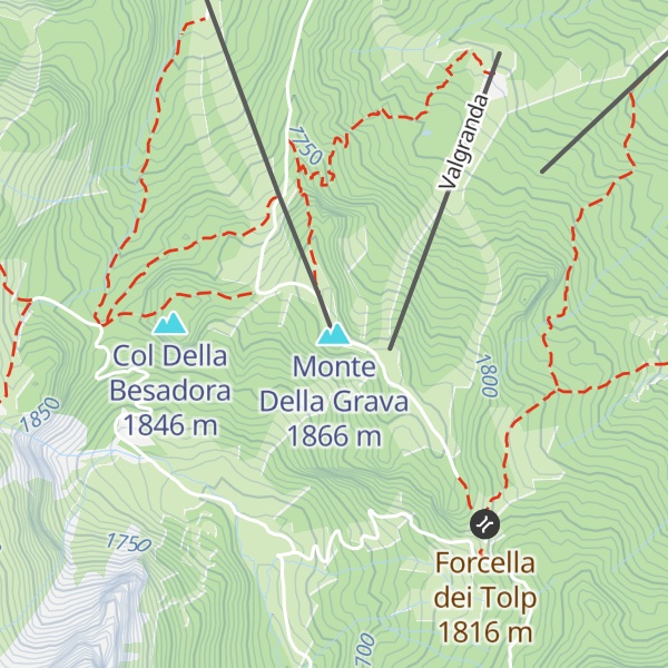 Map of Monte Della Grava