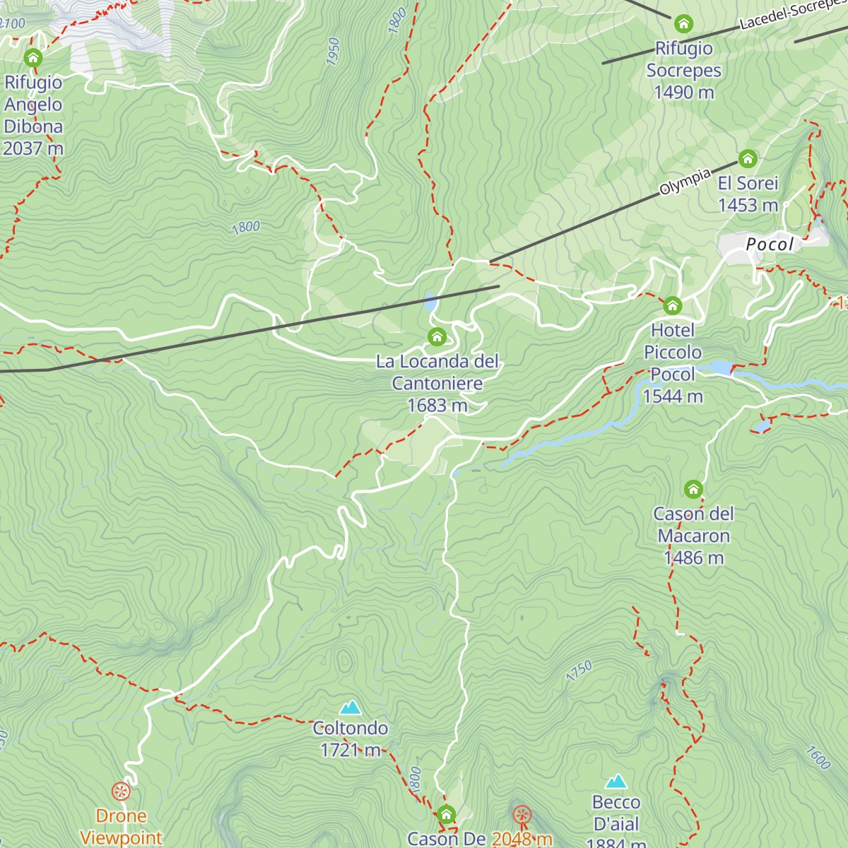 Malga Peziè de Parù map