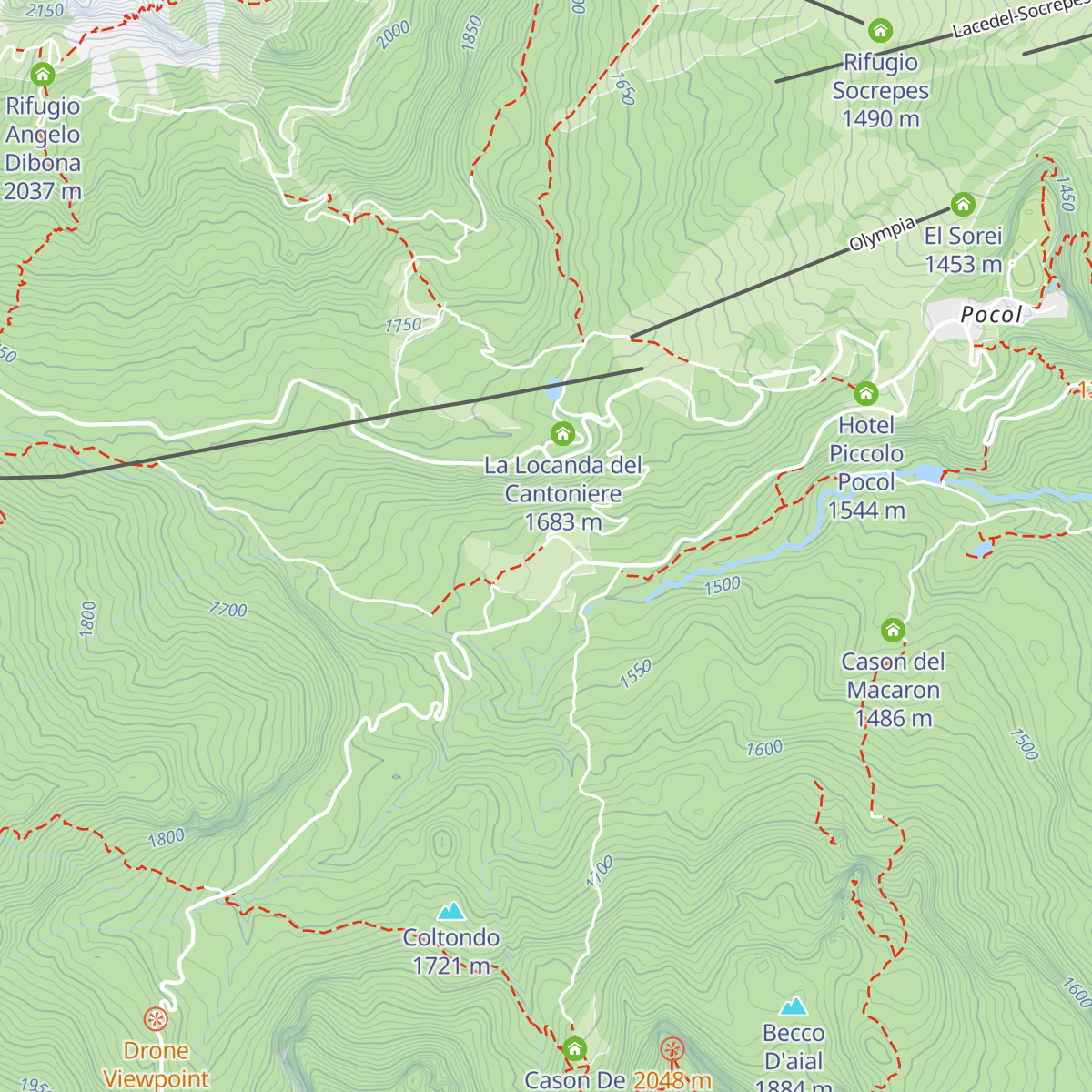 Malga Peziè de Parù map