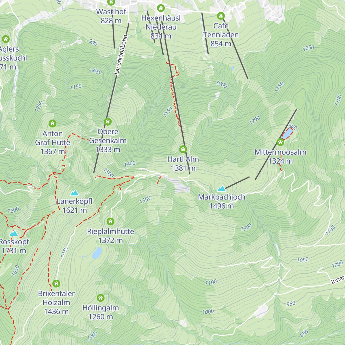 Markbachjochalm map