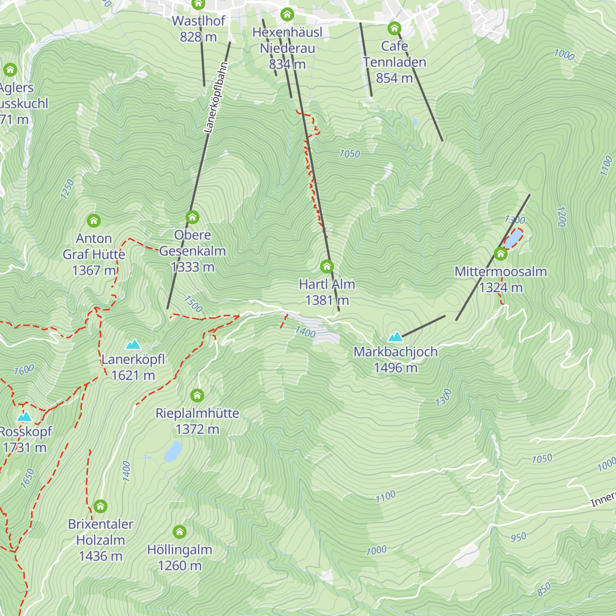 Markbachjochalm map