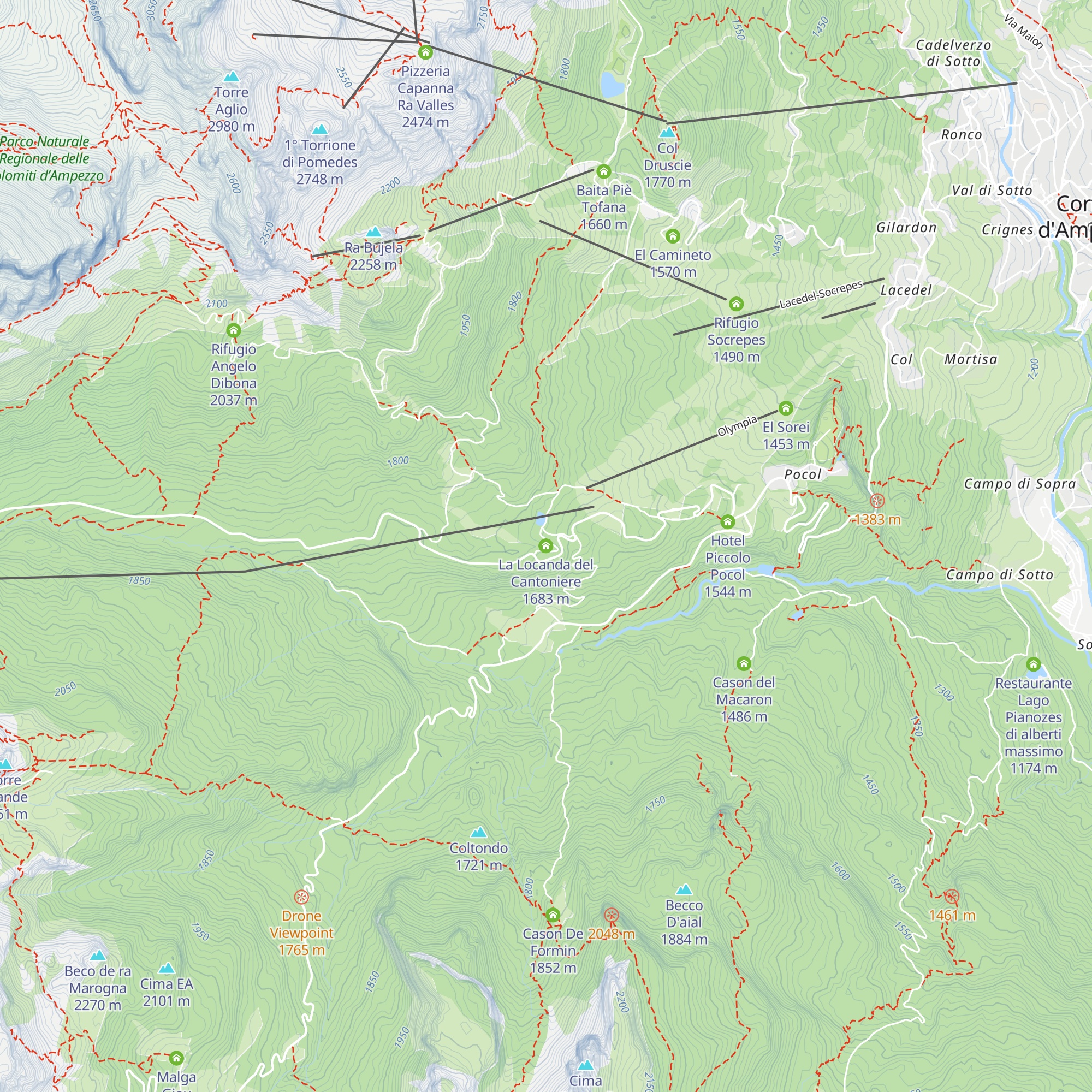 La Locanda del Cantoniere map