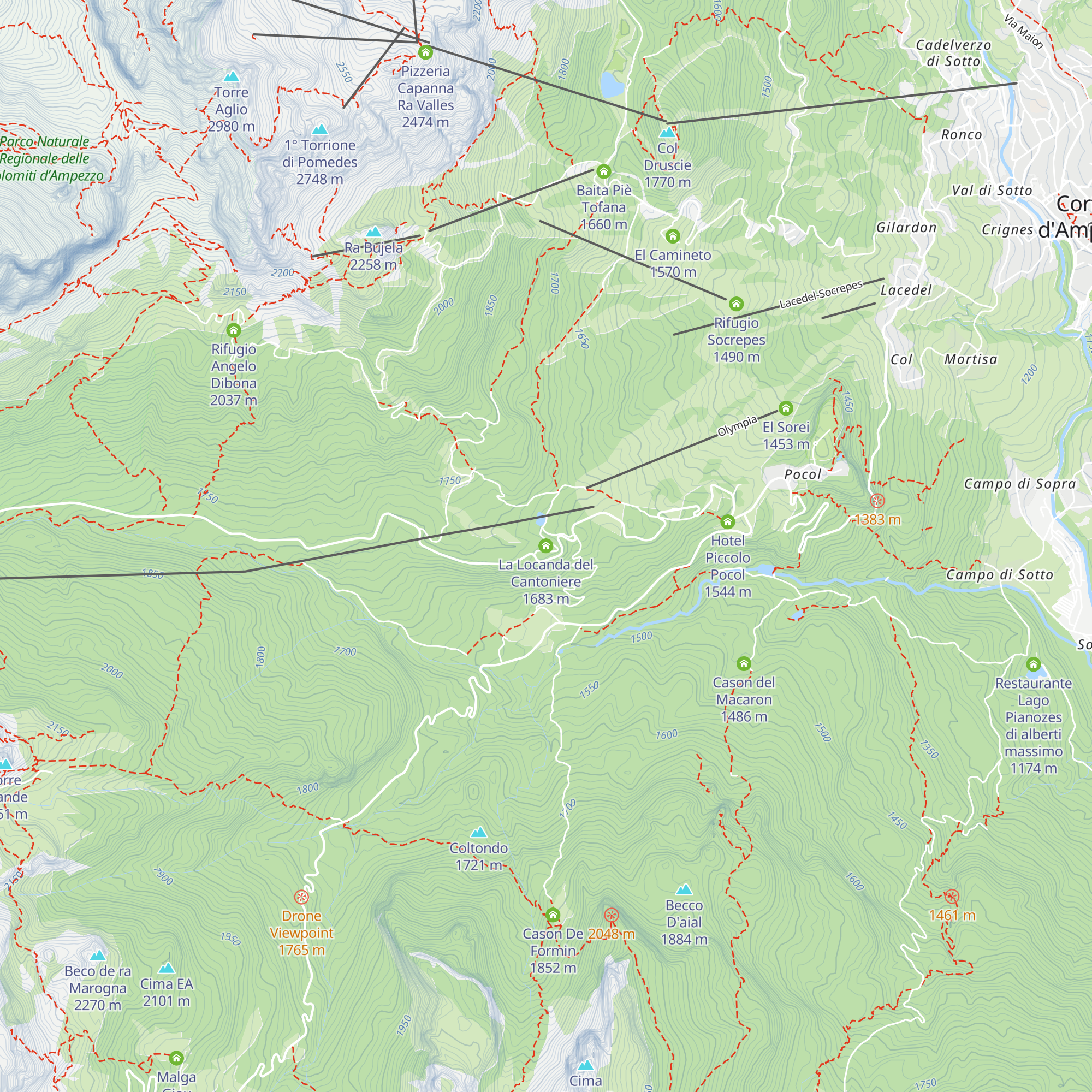 La Locanda del Cantoniere map