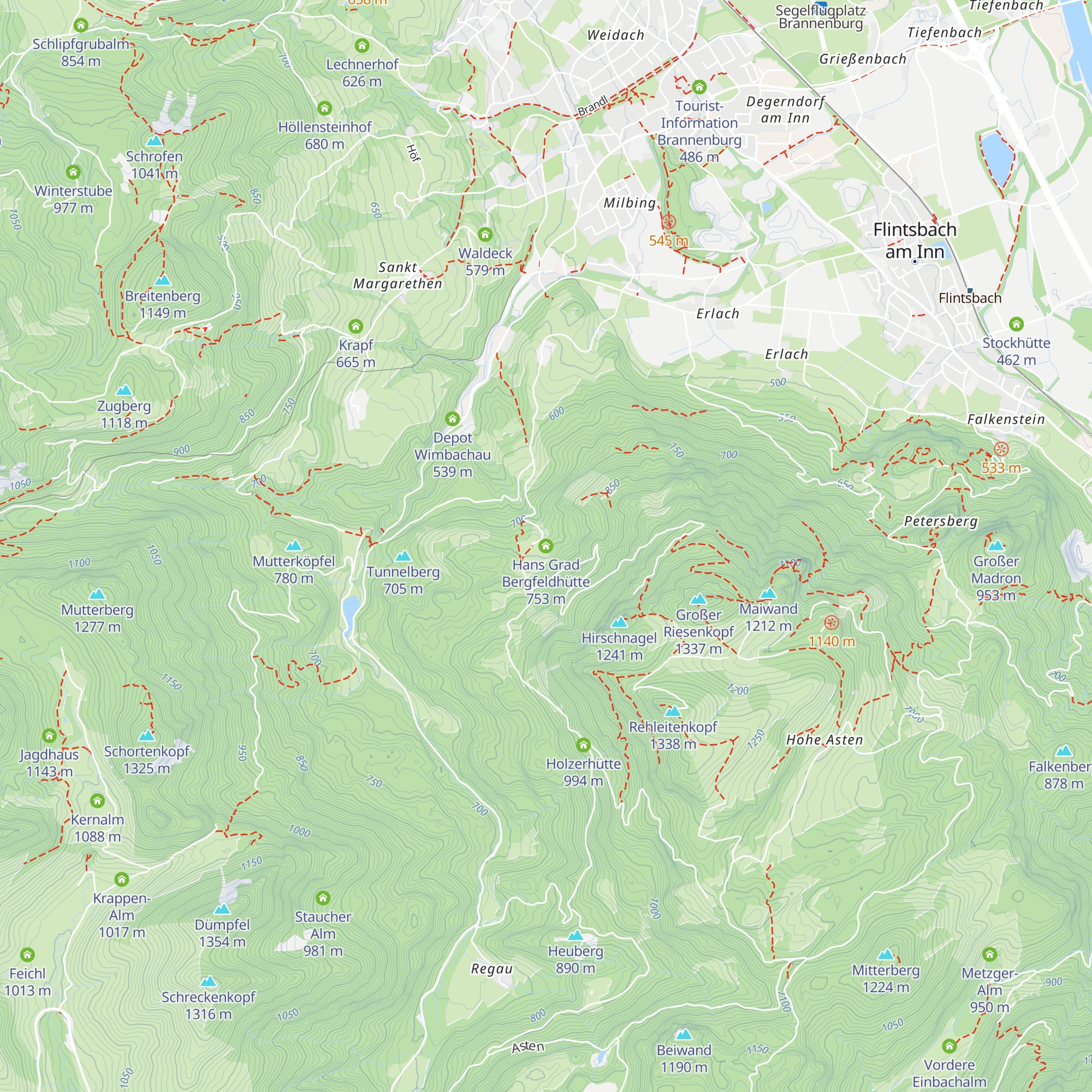 Hans Grad Bergfeldhütte map