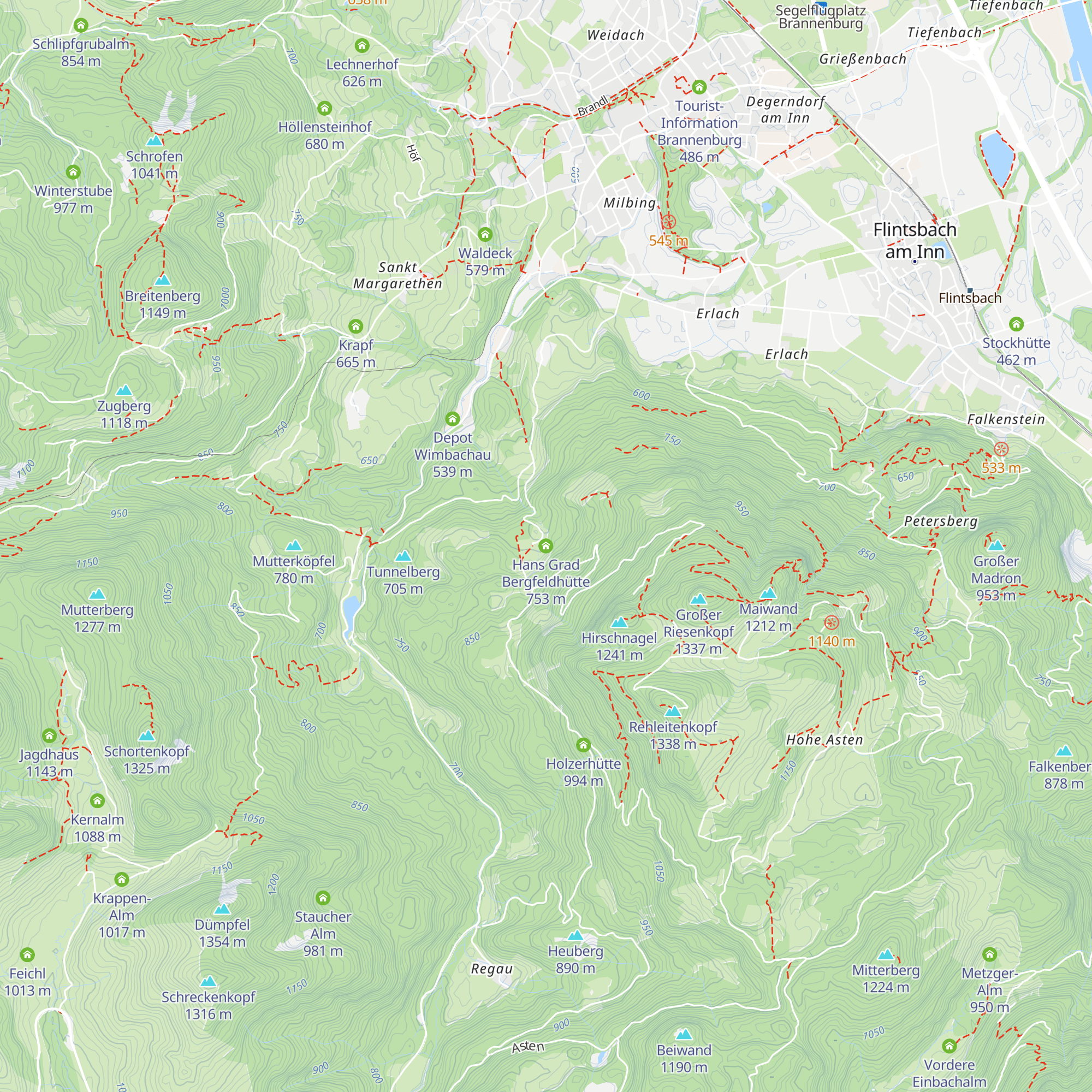 Hans Grad Bergfeldhütte map