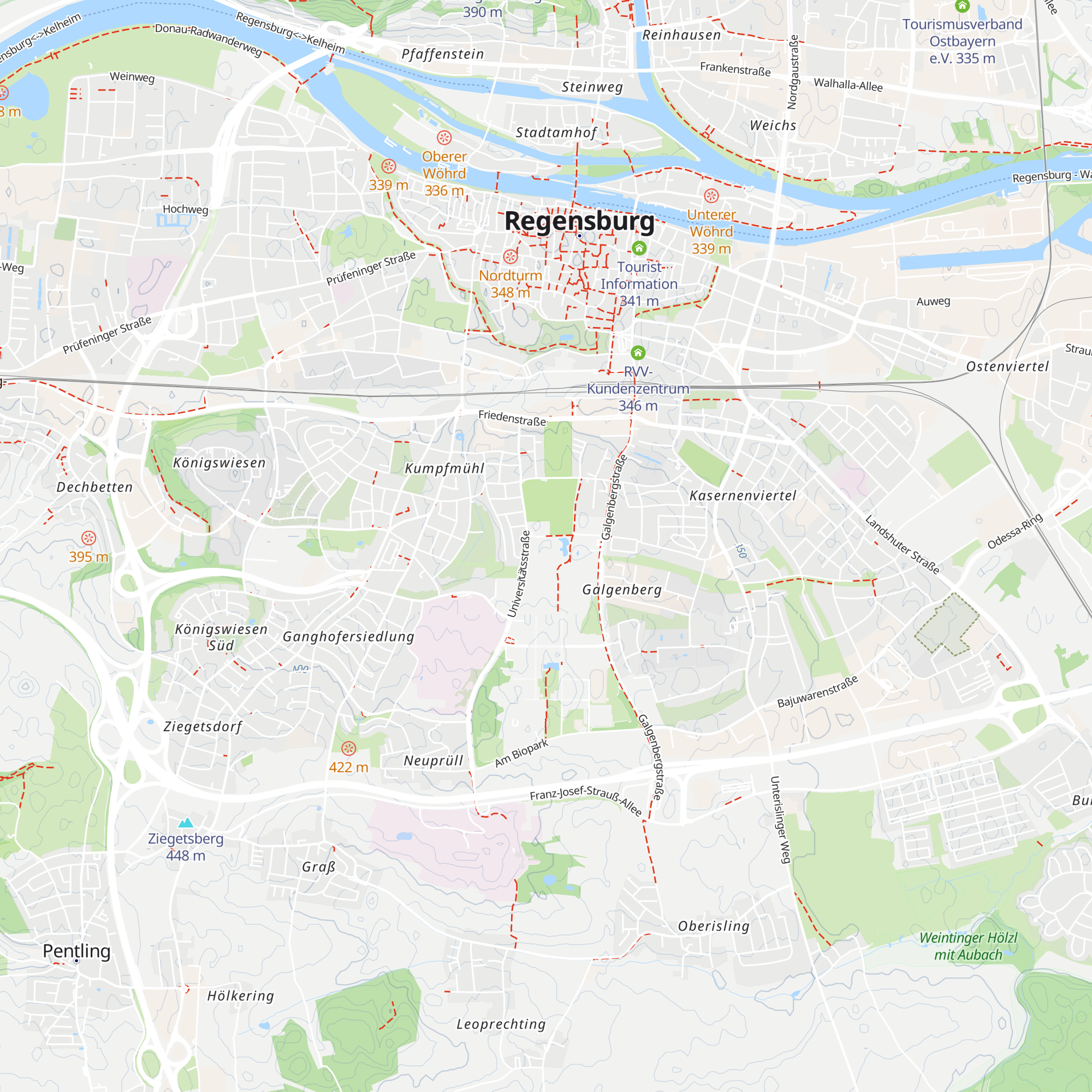 Information OTH Regensburg map