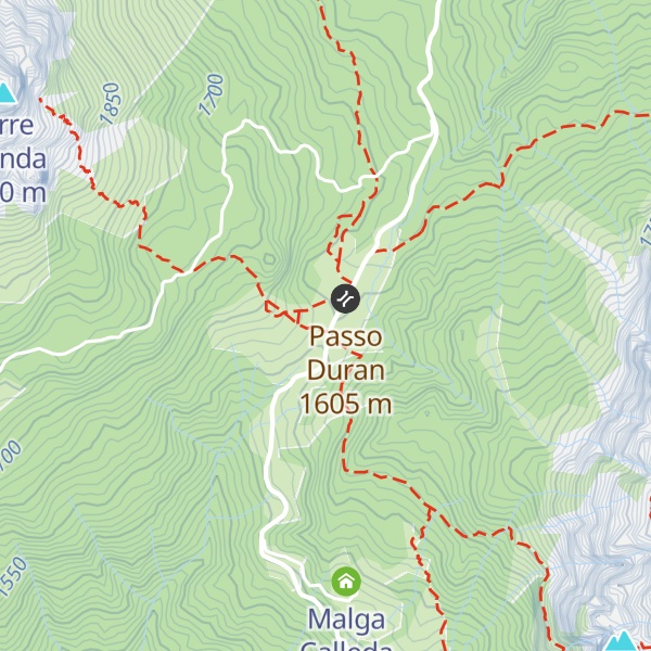 Map of Rifugio Passo Duran "C.Tomè"