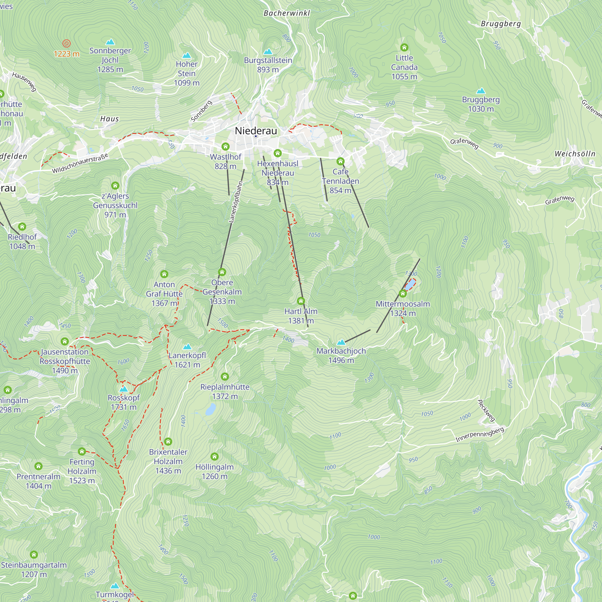 Hartl Alm map