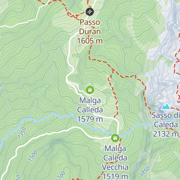 Map of Malga Calleda