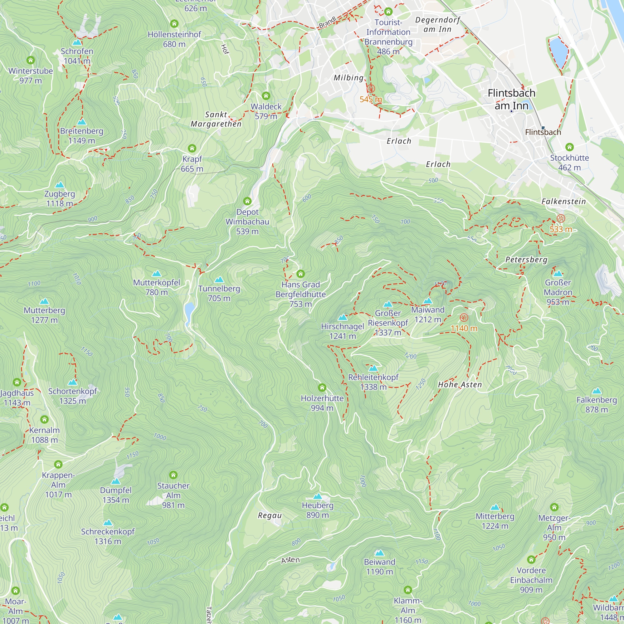 Wasserreibhütte map