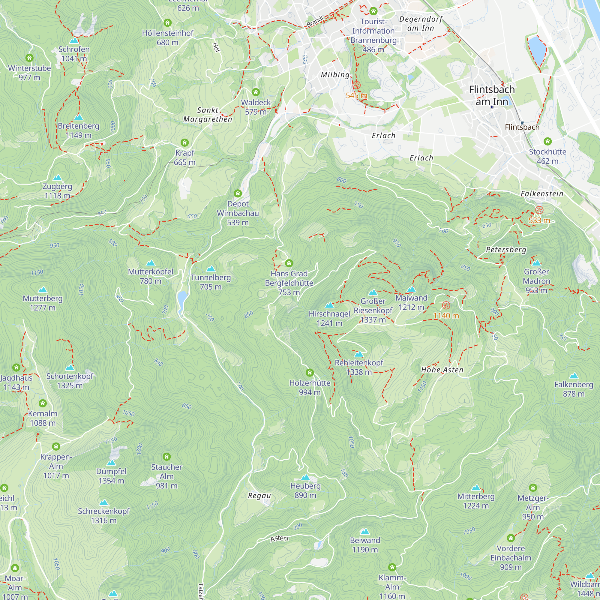 Wasserreibhütte map