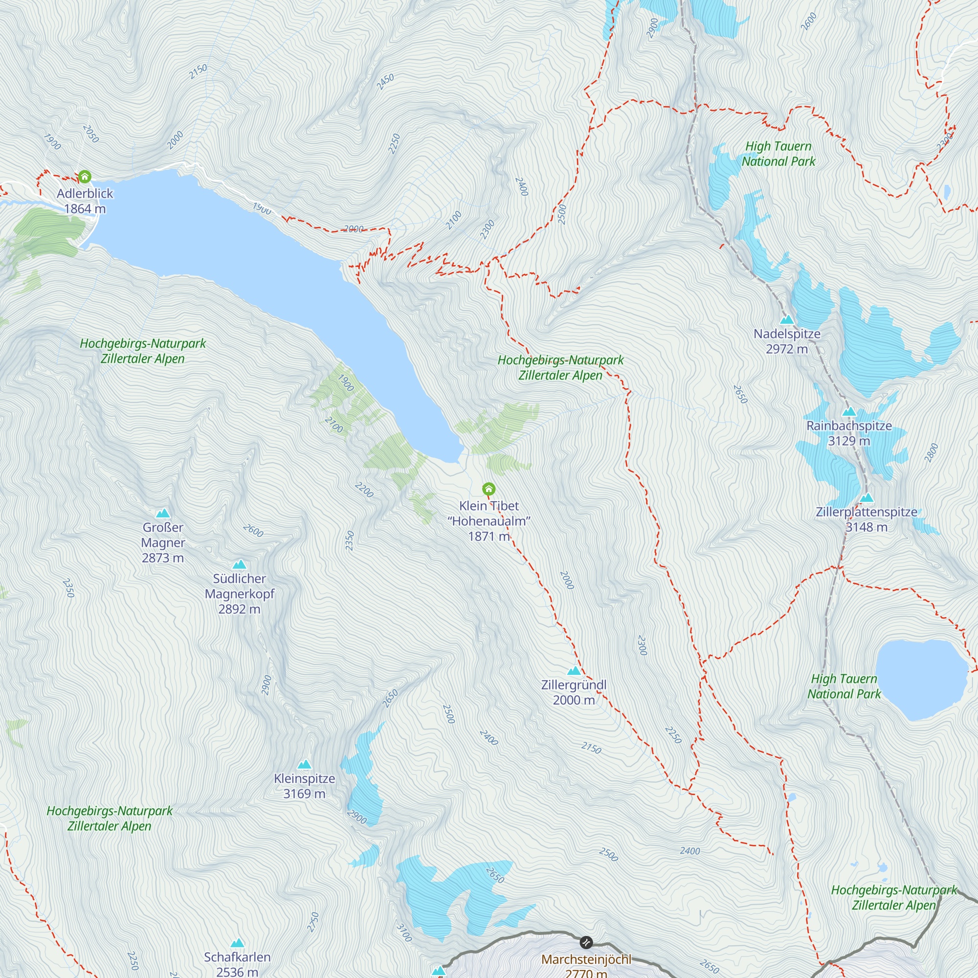 Klein Tibet “Hohenaualm” map