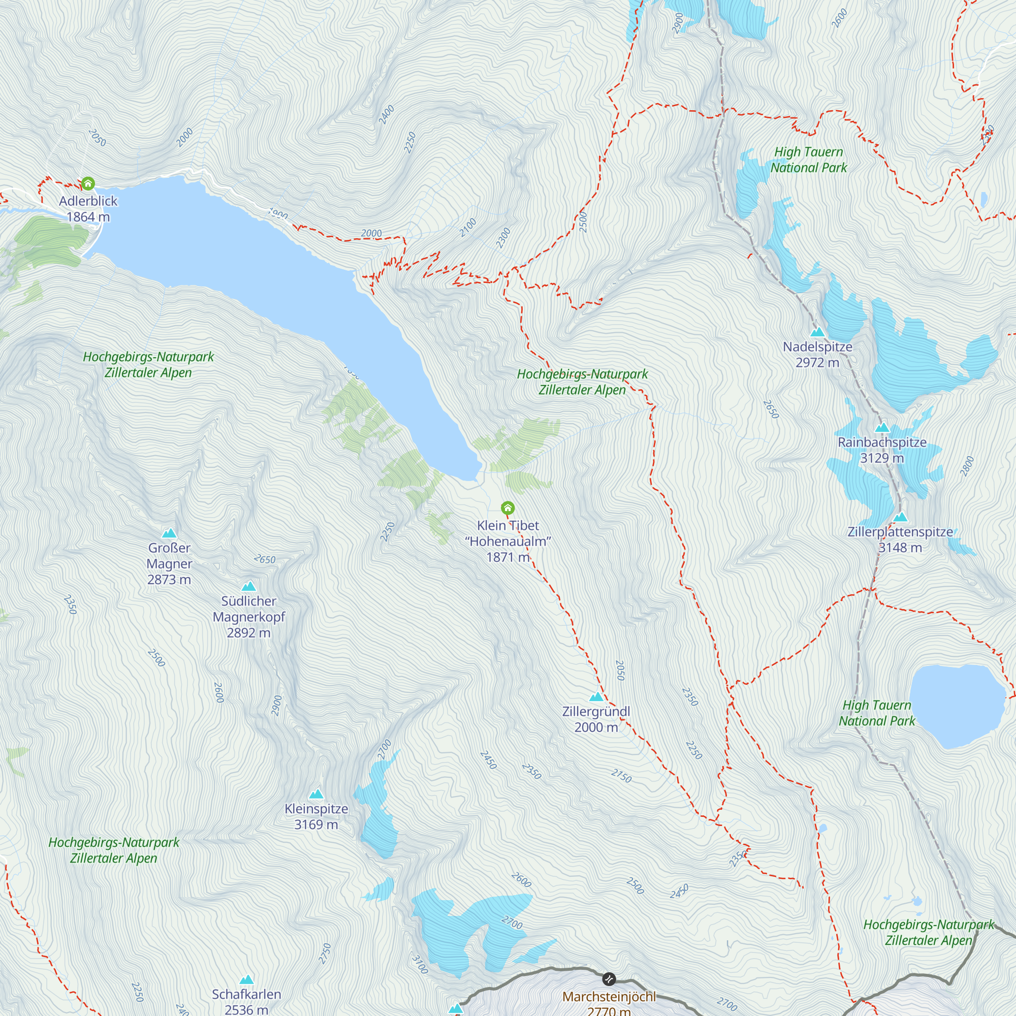Klein Tibet “Hohenaualm” map