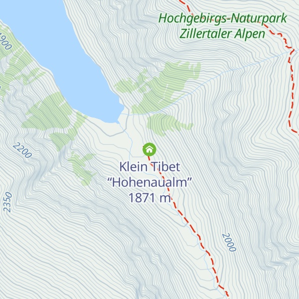 Map of Klein Tibet “Hohenaualm”