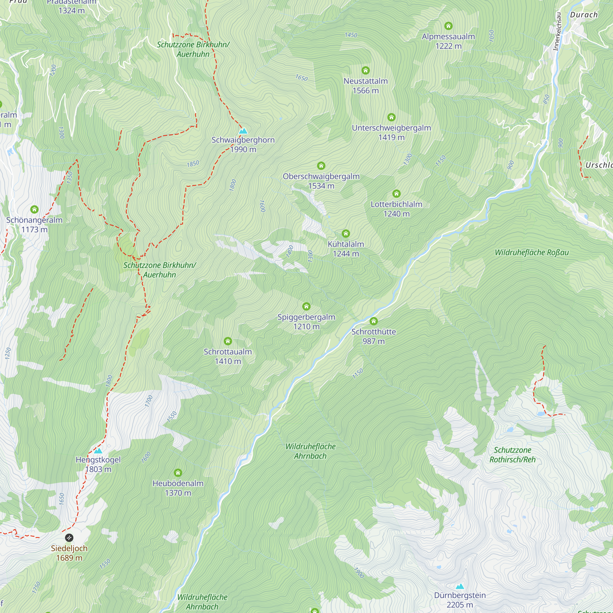 Spiggerbergalm map