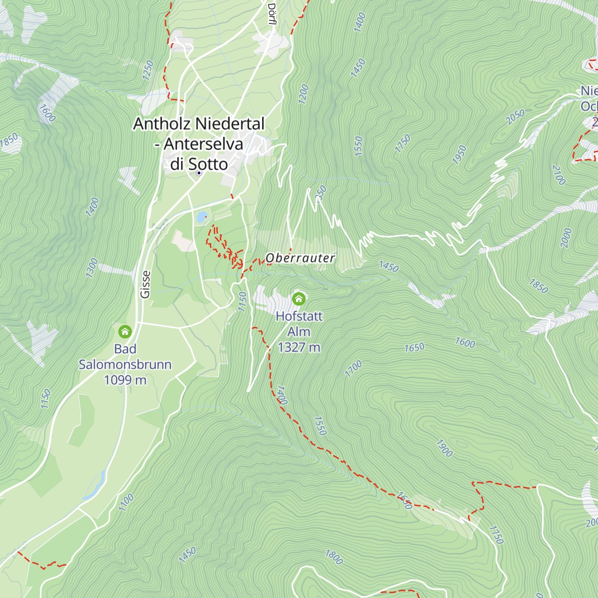 Hofstatt Alm map
