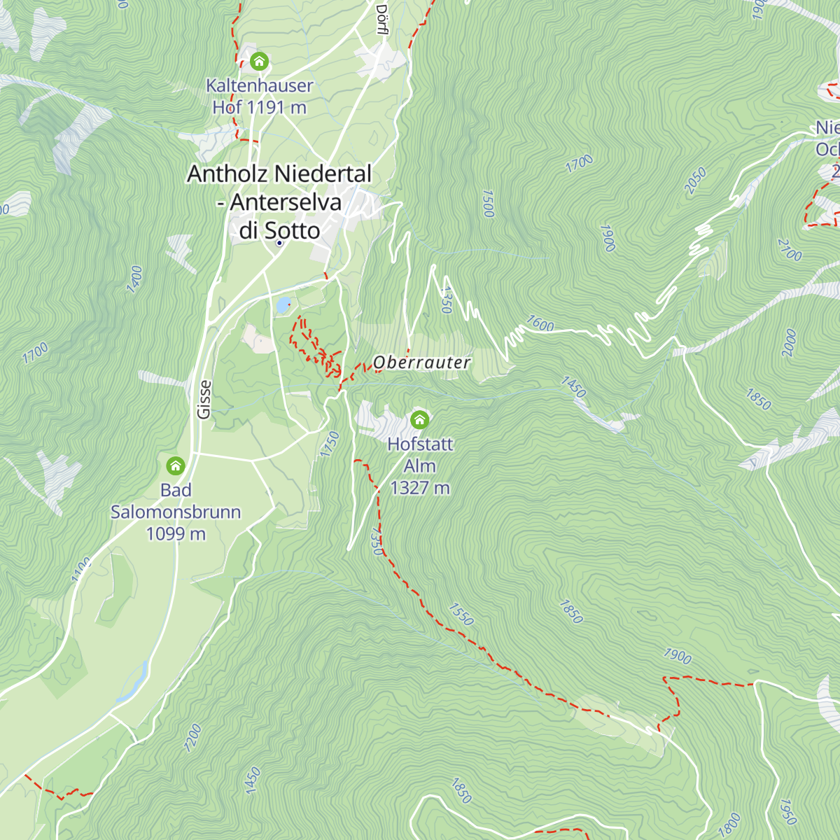 Hofstatt Alm map